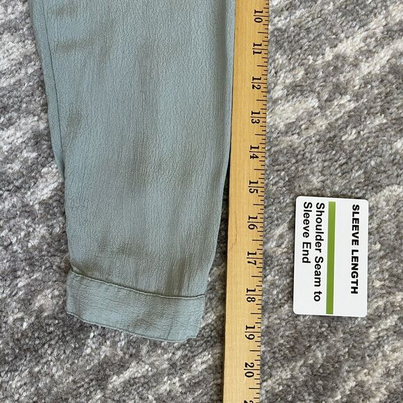 Soft Surroundings Blouse Top Women Size XSP Green 3/4 Sleeve Style# 38823 - Picture 10 of 13